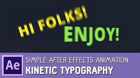 Simple Kinetic Typography in After Effects | Tutorial