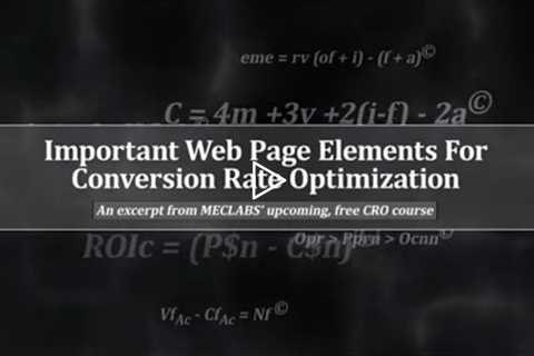 Important Web Page Elements For Conversion Rate Optimization