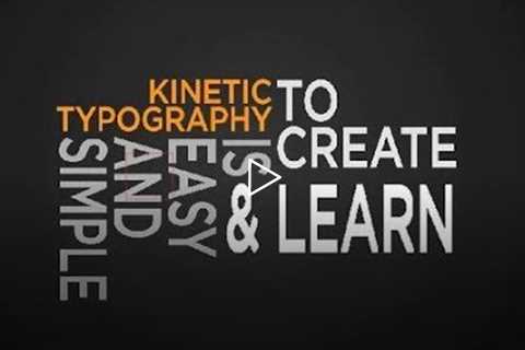 After Effects Tutorial - How to Create Kinetic Typography