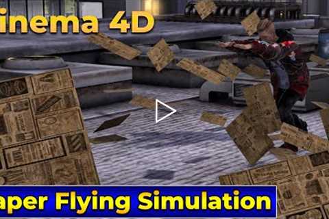 Cinema 4D Paper Flying Simulation | Element 3D Tutorial