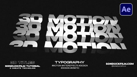 3 Kinetic 3D Typography Text in After Effects | Tutorial