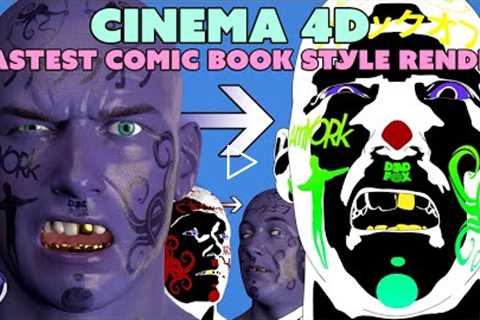 C4D How To Fastest Comic Book Style Render in Cinema 4D Sketch and Toon Optional NO Redshift