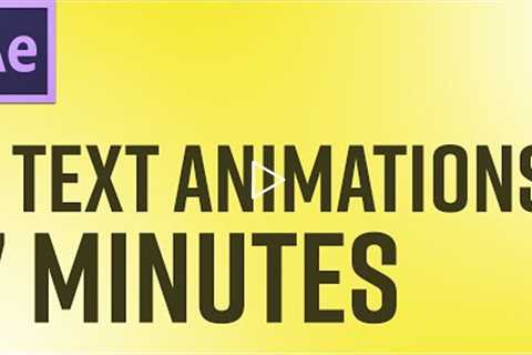 Become a master of After Effects Text Animation (EASY)