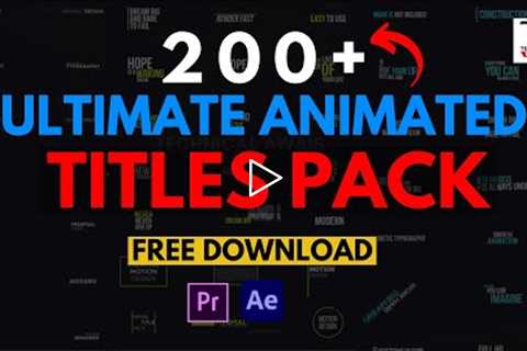 Free Animated Titles | Ultimate Animated Titles Pack For Premier Pro/After Effects | Technical Awais