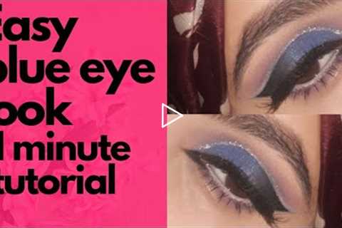 howto create eye look | easy blue eyeshadow look | step by step#viral#makeup#makeuptutorial#howto