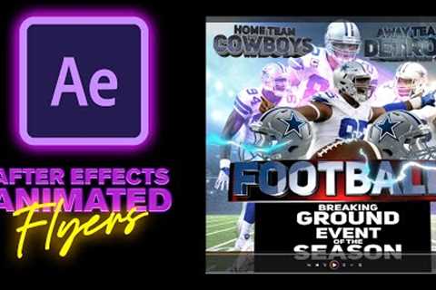 After Effects Tutorial | How I Animate Motion Flyer Graphic Sports Poster  Flyer Designs Beginners