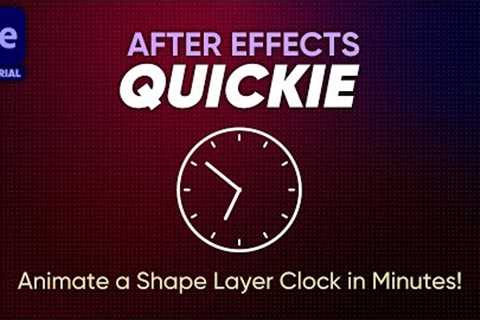 ANIMATE a Clock SUPER FAST - Adobe After Effects Tutorial