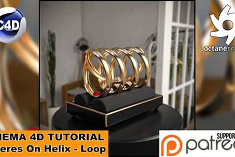 Spheres On Helix - Loop (Cinema 4D - Tutorial)