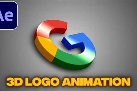 3D Logo Animation Tutorial in After Effects | No Plugins | 3D Intro Tutorial 2022