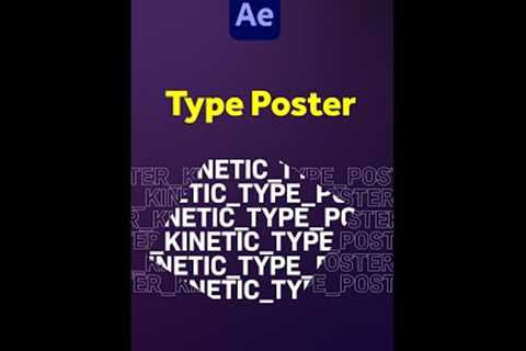 Animating a kinetic type poster in After Effects | Tutorial