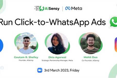 AiSensy''s Exclusive Online Event on Click-to-WhatsApp Ads | How to get 5x leads with FB/Insta Ads