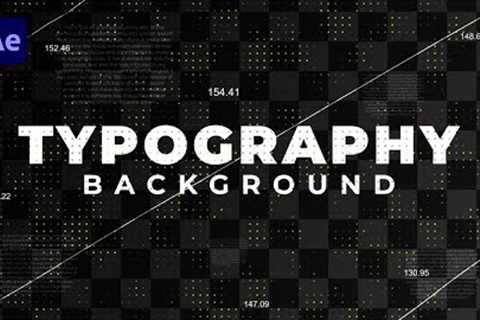 Create ULTRAMODERN Typography Background - After Effects Tutorial