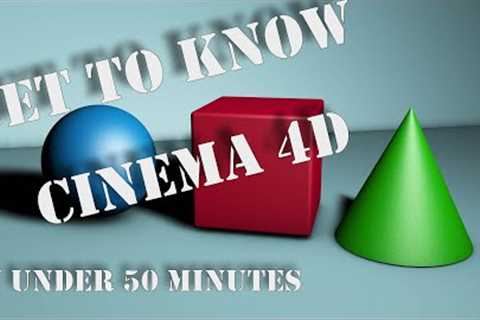 Learn Cinema 4D  basics in minutes, for beginners!