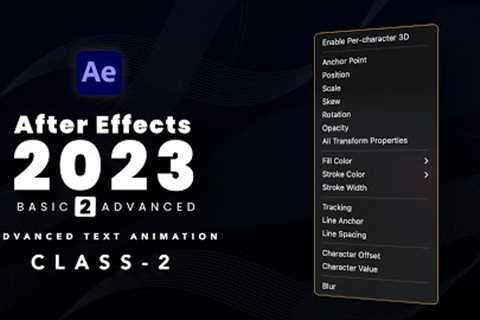 Adobe After Effects 2023 Advanced Text Animation Class_2 - Hindi 4K