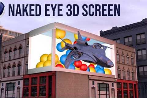 HOW TO CREATE NAKED EYE 3D SCREEN IN CINEMA 4D Anamorphic view