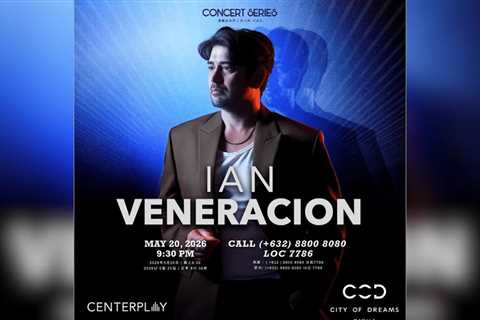 Ian Veneracion makes a swoon-worthy comeback to the live stage at CenterPlay, City of Dreams Manila