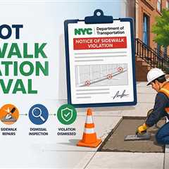 NYC DOT Sidewalk Violation Removal: From Violation Notice to Final Dismissal Inspection